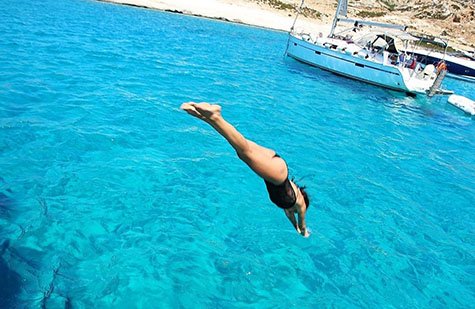 Jump from boat