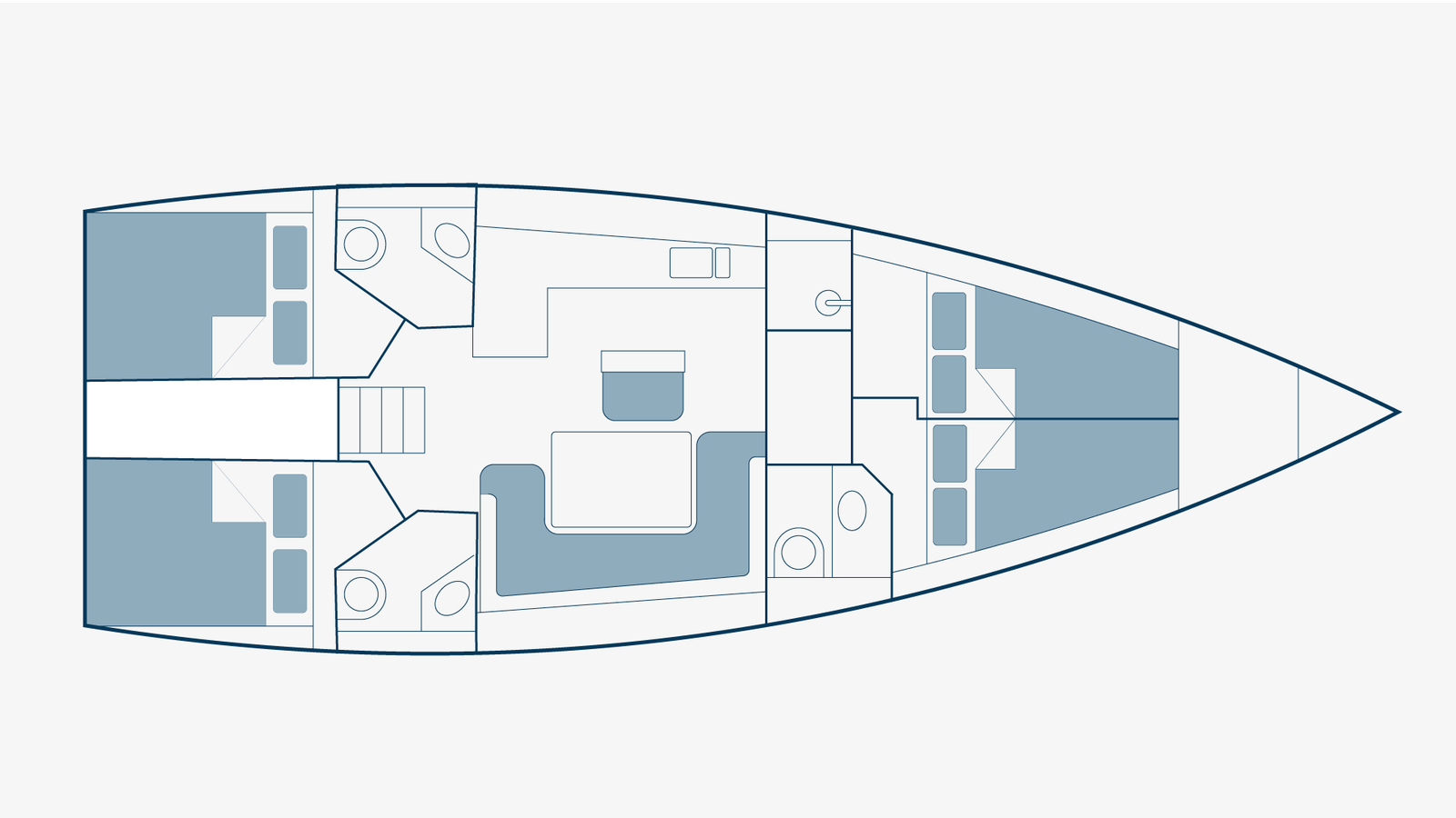 Bavaria 46 — boat plan