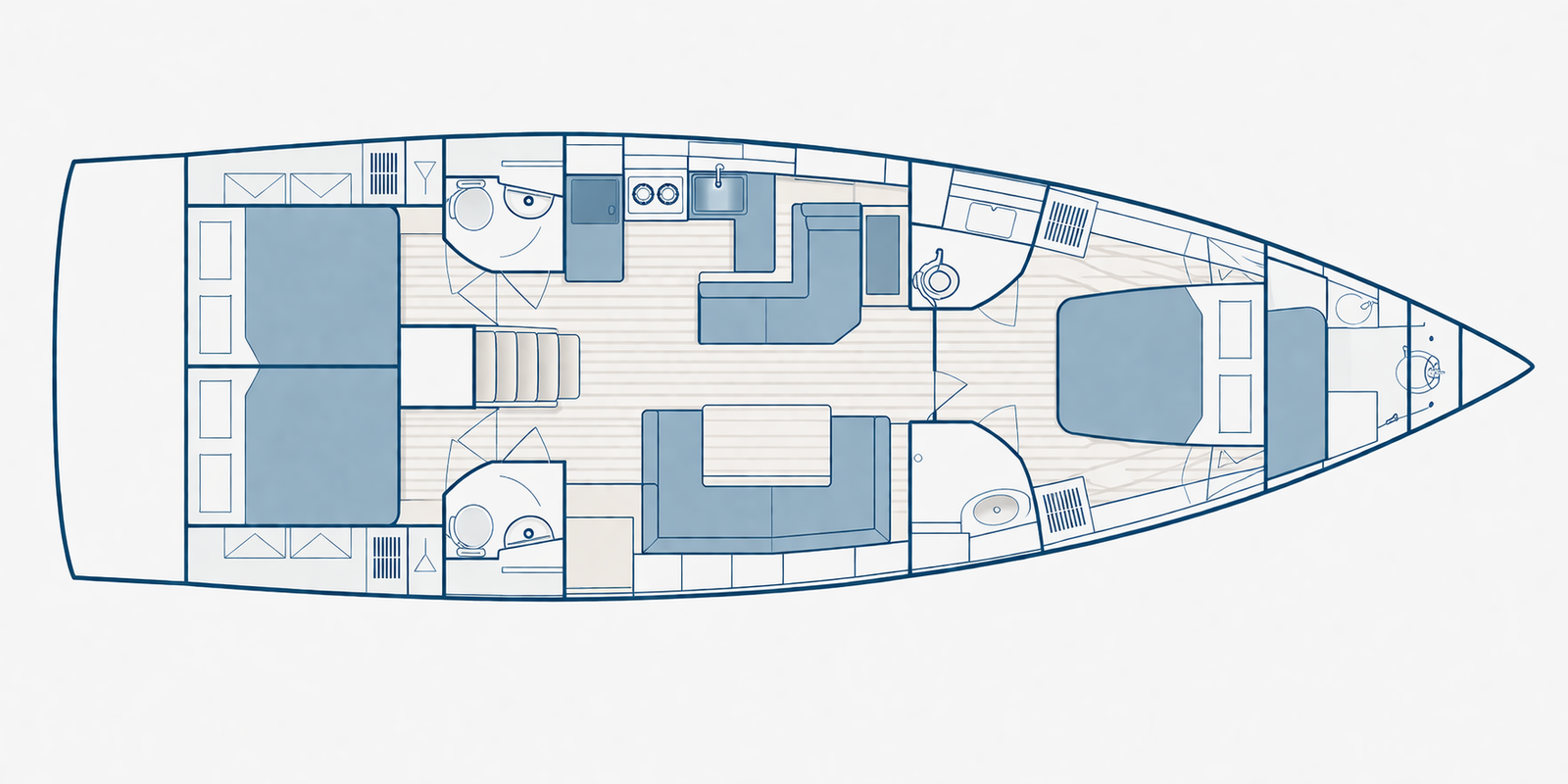 Beneteau 51.1 — boat plan