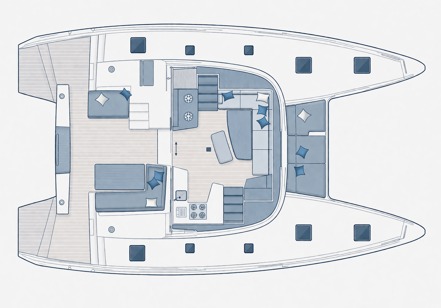 Lagoon 42 — boat plan