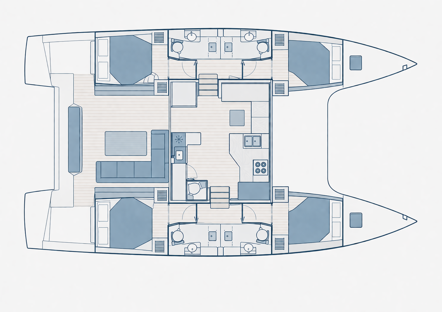 Nautitech 46 — boat plan